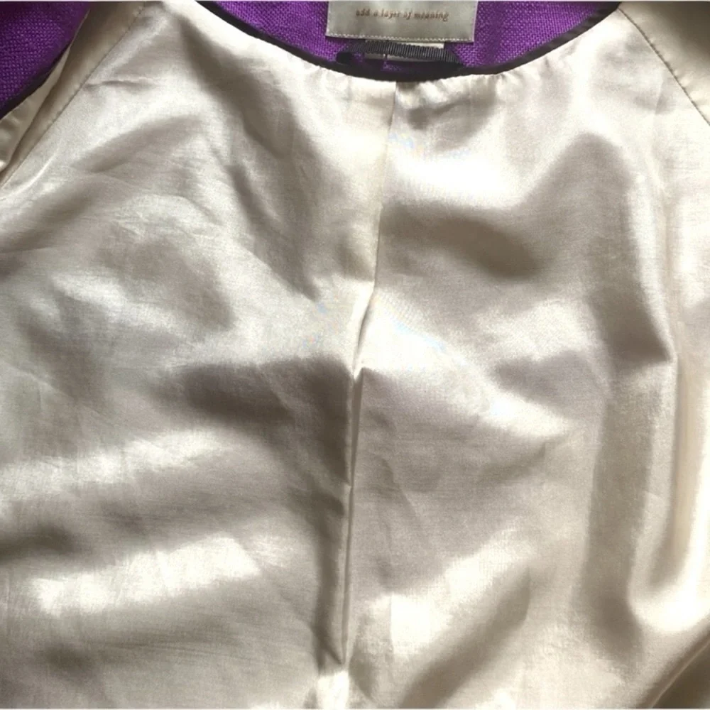 KATE SPADE Micah Short Sleeved Cropped Open Front Jacket with Pockets size 2